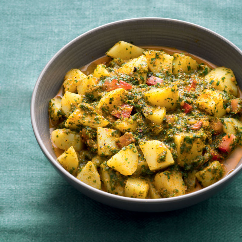 Potato and best sale spinach curry